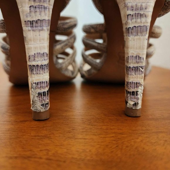 Tory Burch Charlene Snake Strappy Sandals - Size 5 - Picture 3 of 7